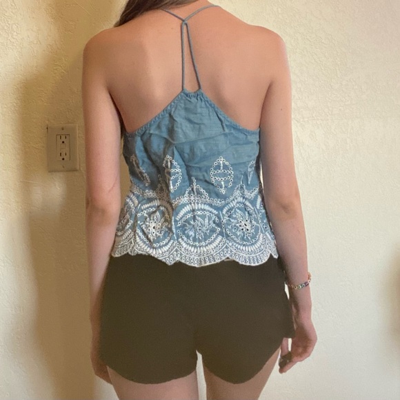 Super cute blue boho top - Picture 7 of 9